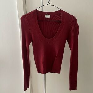 Burgundy Abercrombie & Fitch long sleeve